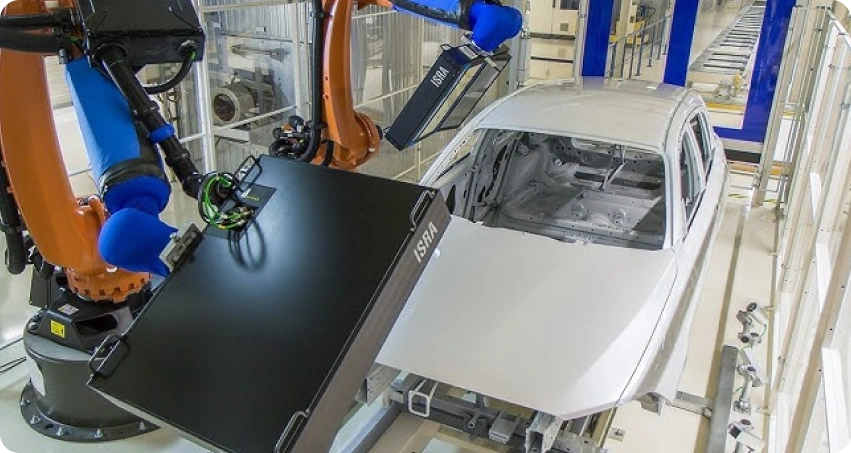 Smart automotive manufacturing system with robotic inspection technology